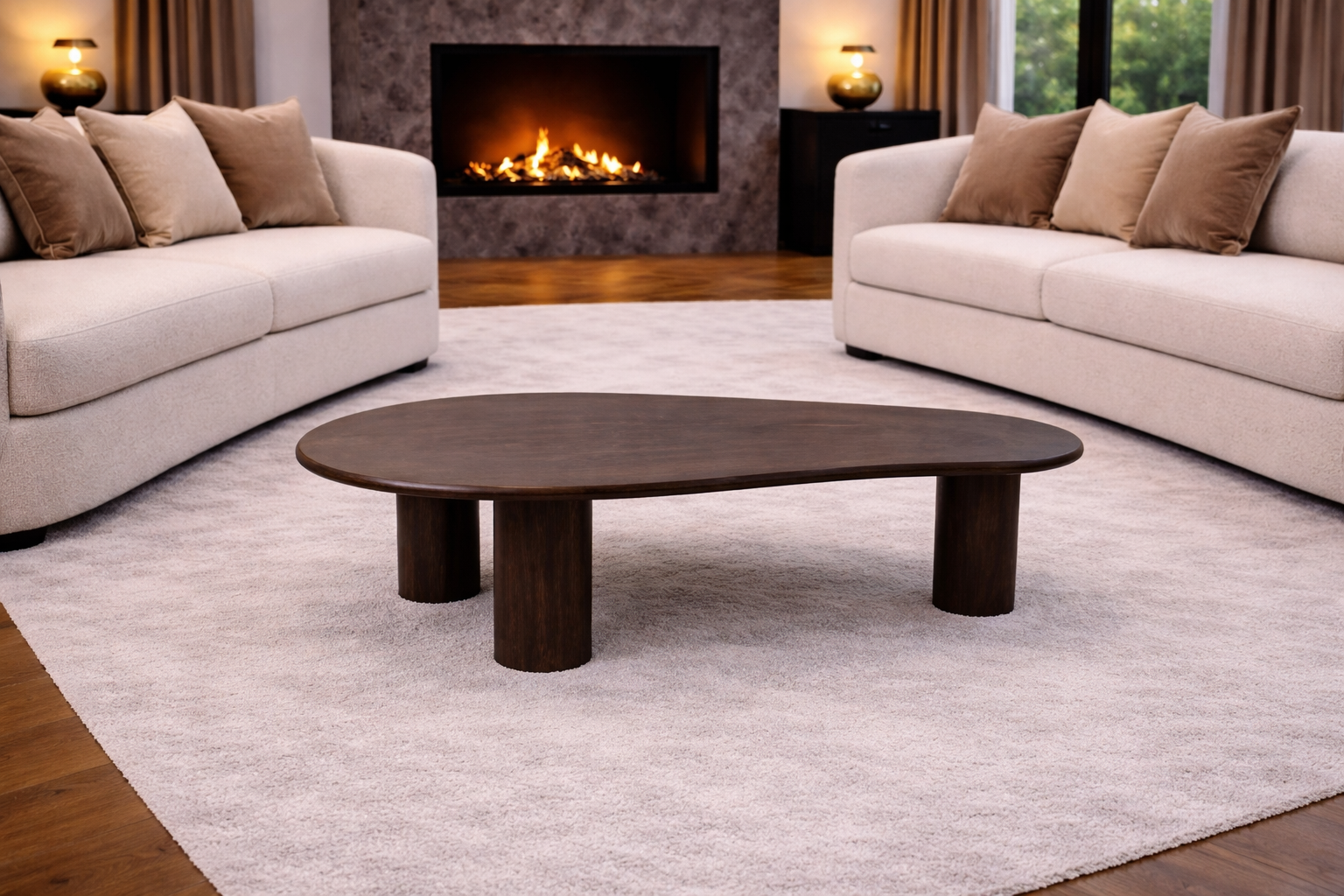 Organic Coffee Table - 160 cm - Brown - Mango Wood