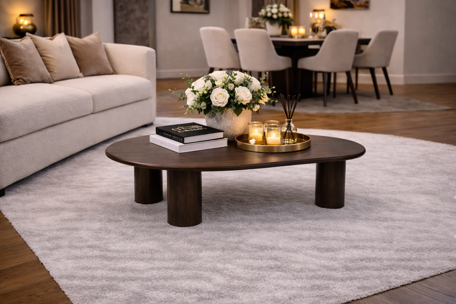 Organic Coffee Table - 160 cm - Brown - Mango Wood