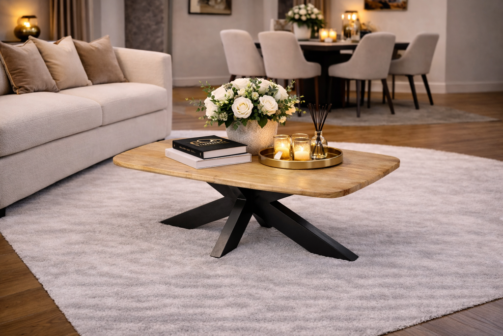 Deens Ovale Salontafel - 120 cm - Naturel - Mangohout