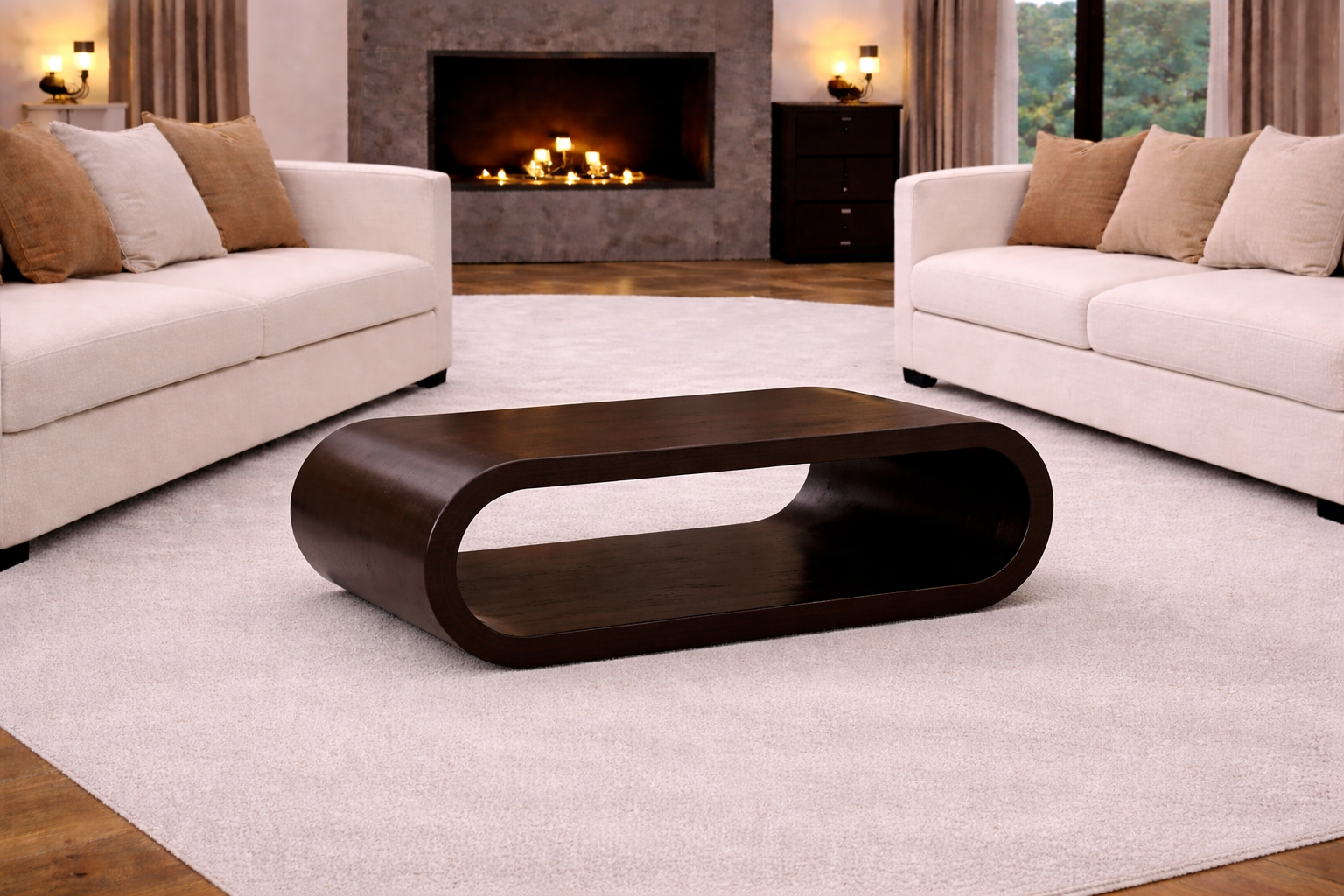 Elegance coffee table – 110 cm – Brown – Mango wood