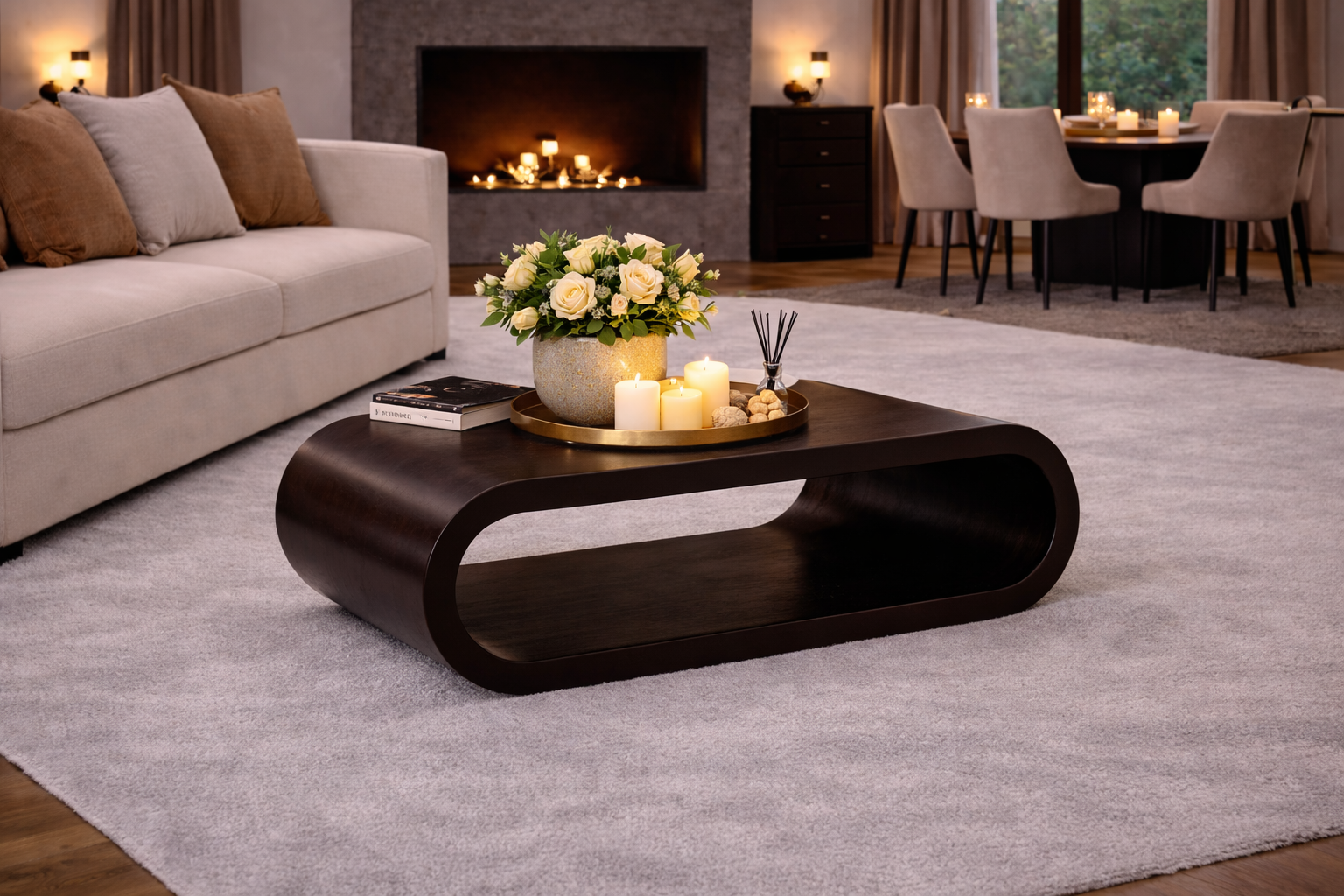 Elegance coffee table – 110 cm – Brown – Mango wood