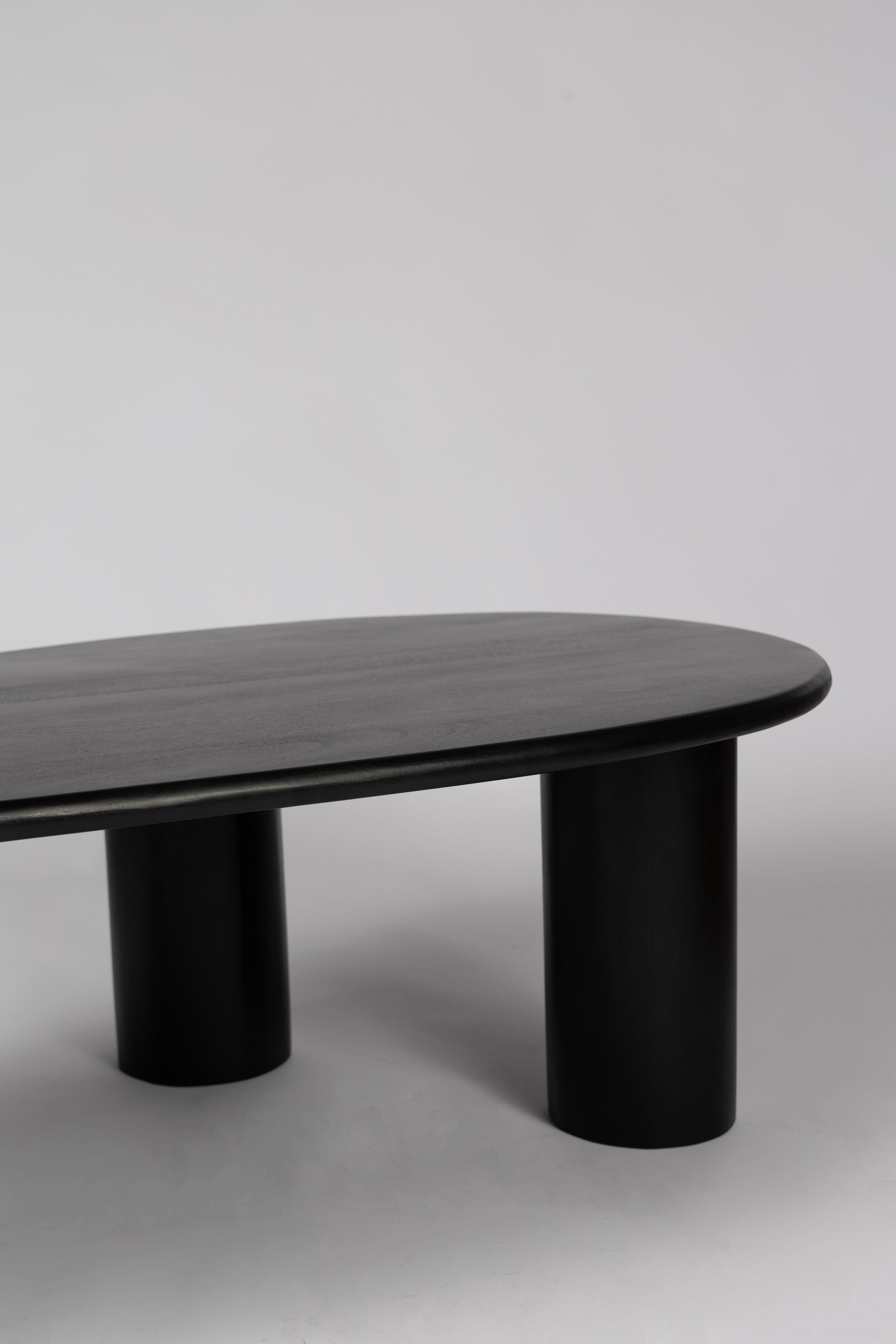 Organic Coffee Table - 160cm - Black - Mango Wood