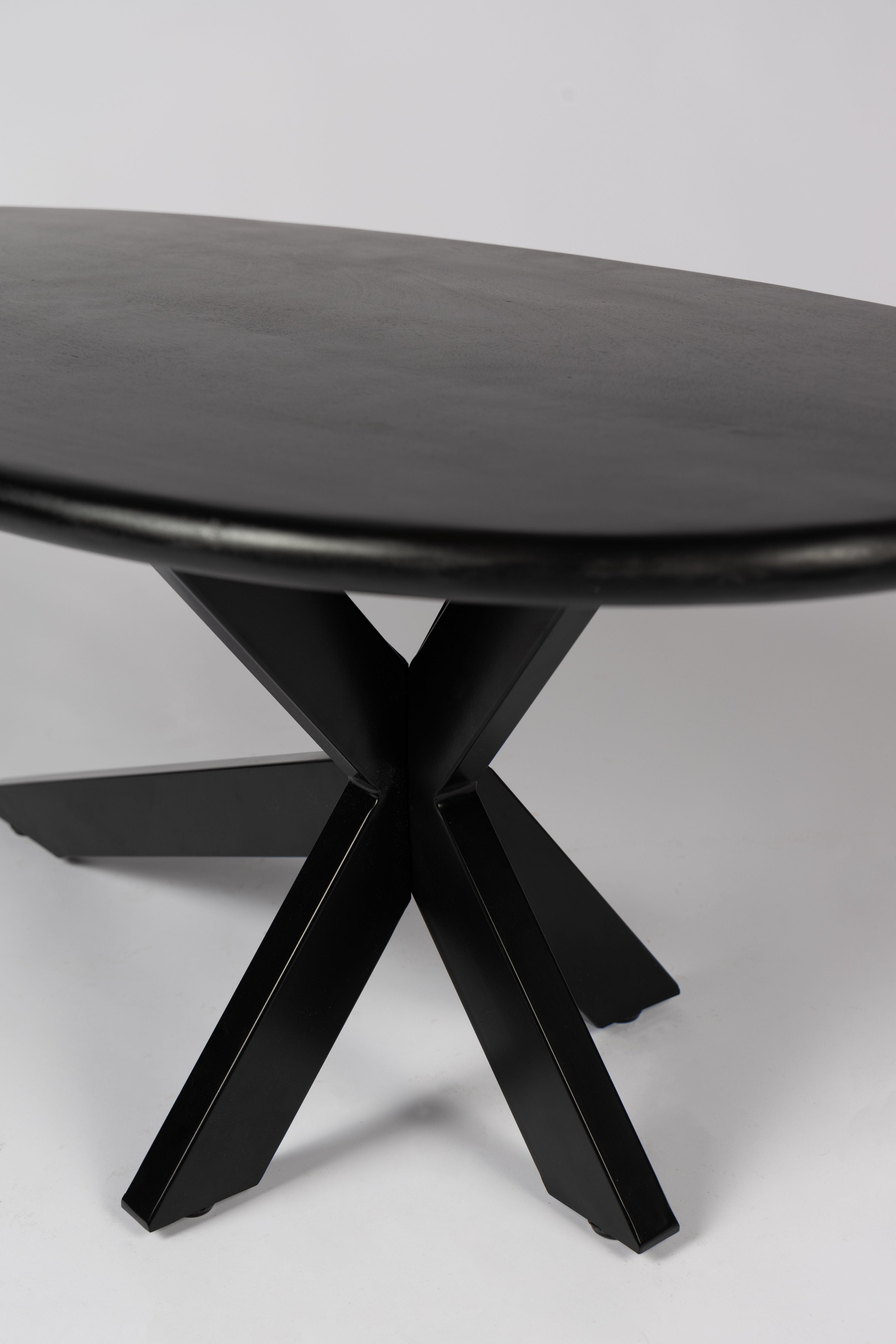 Oval Coffee Table - 120 cm - Black - Mango Wood