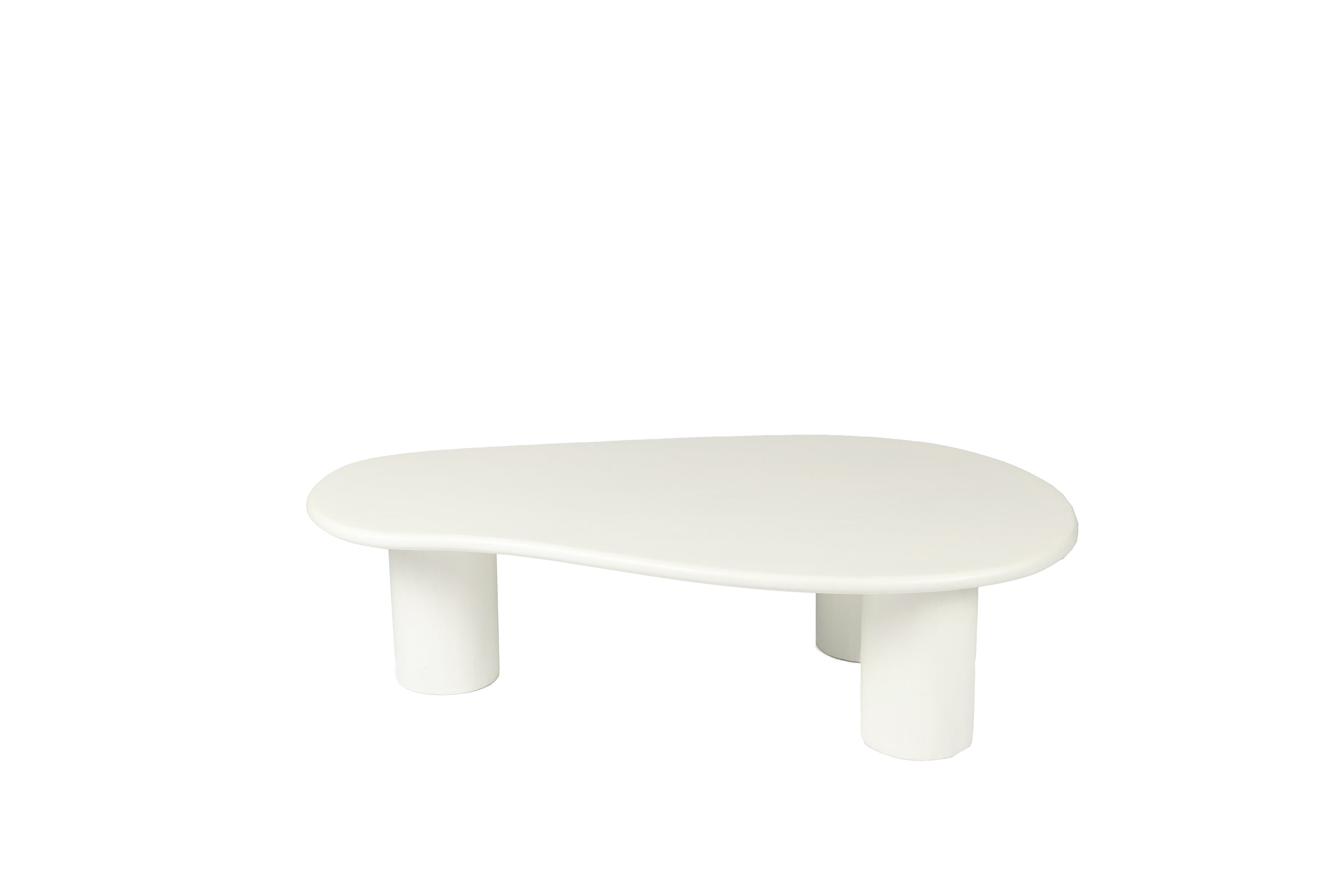 Organic Coffee Table - 120 cm - White - Mango Wood